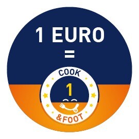 Bestel via de webshop en krijg 1 Cook & Foot-punt voor elke euro die je besteedt