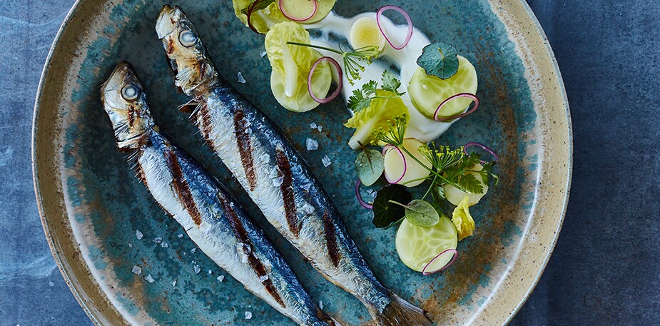 Blue Band cream served with grilled sardines