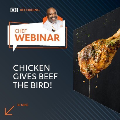 Chicken gives beef the bird