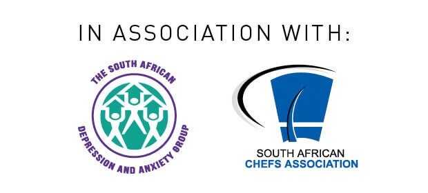 Logos for The south African Depression and Anxiety Group and The SA Chefs Association
