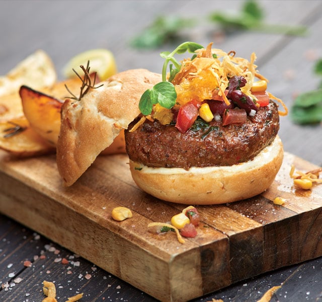 Chef Nardia's scintillating Salsa Burger