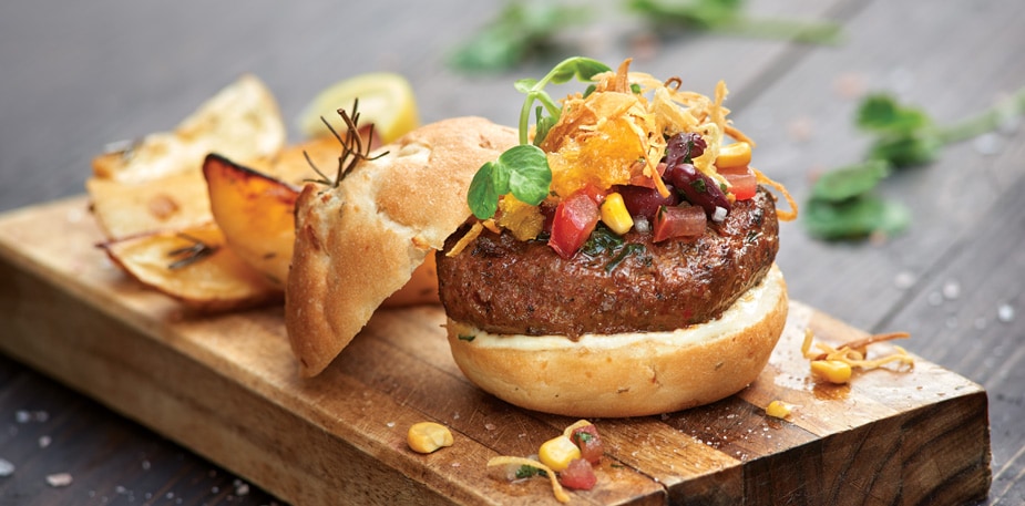 Chef Nardia's scintillating Salsa Burger