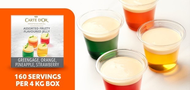 YIELD: 20 X 125 ML SERVINGS PER 500 G PORTION PACK; 160 X 125 ML SERVINGS PER 4 KG BOX