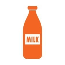 Infographic milk bottle.
