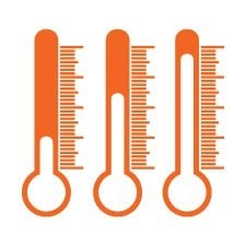 Infographic thermometers.