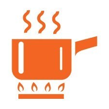 Infographic pot boiling.