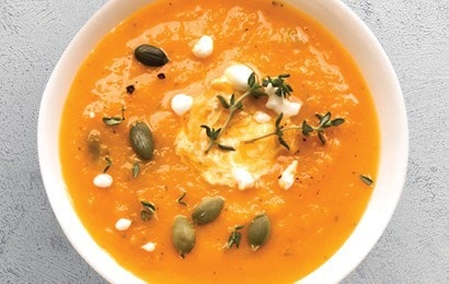 BUTTERNUT, CINNAMON AND ORANGE SOUP
