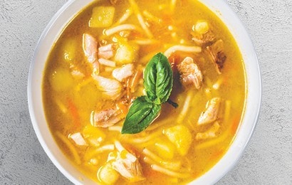 CHICKEN, VEGETABLE AND NOODLE SOUP