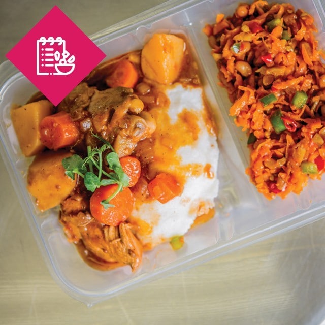 Chicken Stew with Pap and Chakalaka