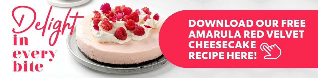 Download our free Amarula Red Velvet Cheesecake Recipe