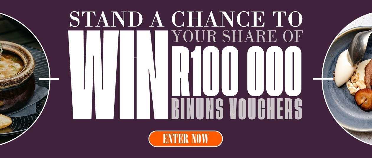 Buy any 2 unique SKUs from the participating UFS basket on one invoice and stand a chance to WIN 1 of 20 x R5 000 Binuns vouchers