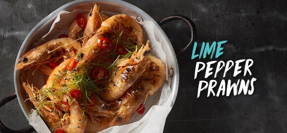 Lime Pepper Prawns