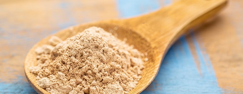 Maca root on spoon