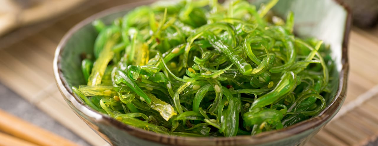 Seaweed on plate