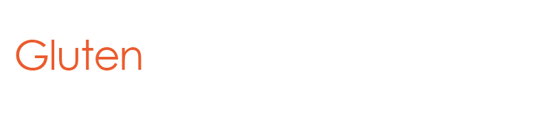 Heading reading gluten. 