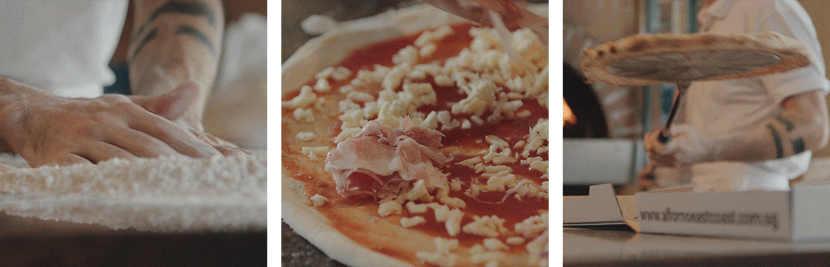 3 steps of pizza delivery