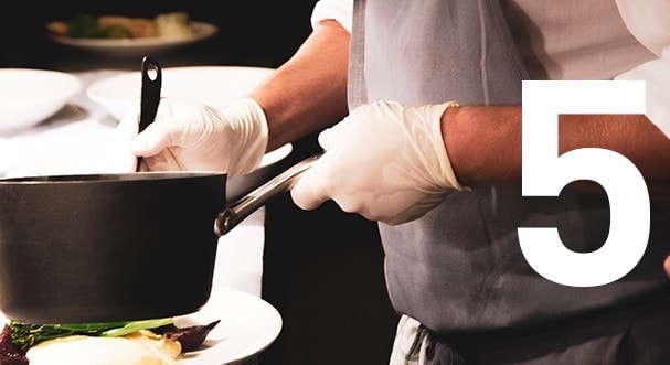 5. Make the use of sanitisers, gloves and hairnet compulsory