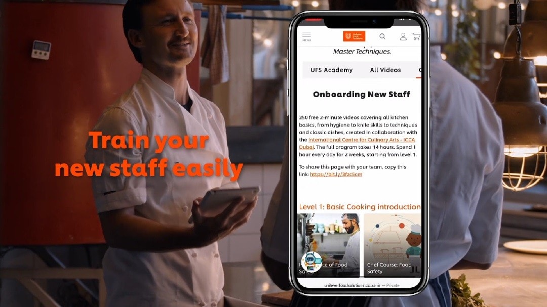 Thumbnail of chefs talking for video - UFS Academy: Onboard & Upskill New Staff