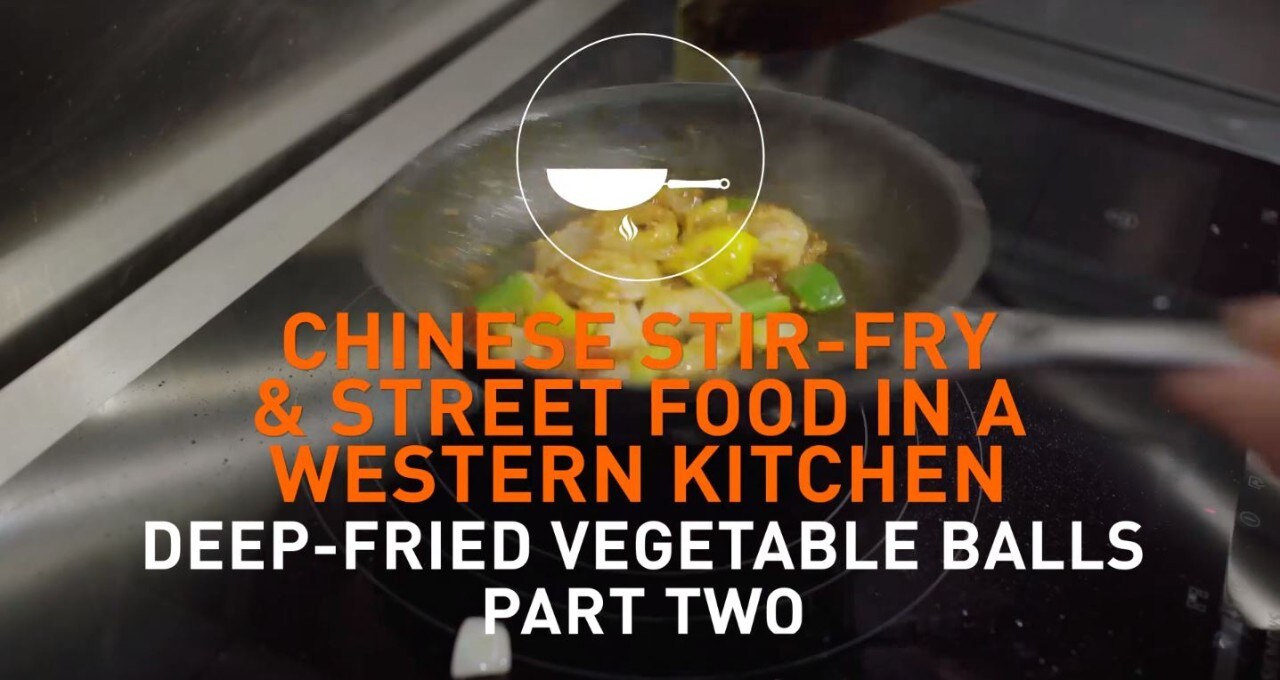 Thumbnail for video showing Chinese food for Chinese Stiry-fry_4.Deep-fried vegetable balls (part 2)_UFSAcademy video.