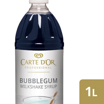 CARTE D'OR Bubblegum Flavoured Milkshake Syrup - Here’s an easy way to add delicious flavour, colour and variety to your milkshake menu. 