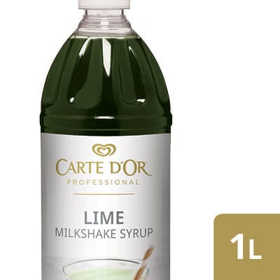 CARTE D'OR Lime Flavoured Milkshake Syrup - Here’s an easy way to add delicious flavour, colour and variety to your milkshake menu. 