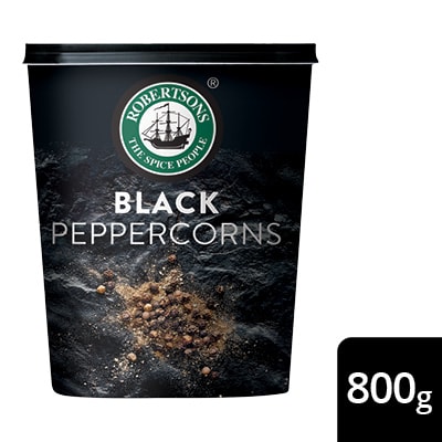 Robertsons Whole Black Peppercorns - 800 g - Robertsons. A world of flavours, naturally.