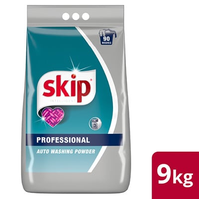 Unilever Professional SKIP Auto Washing Powder - Skip Auto powder contains fibre care technology that removes stains without damaging the fabric.