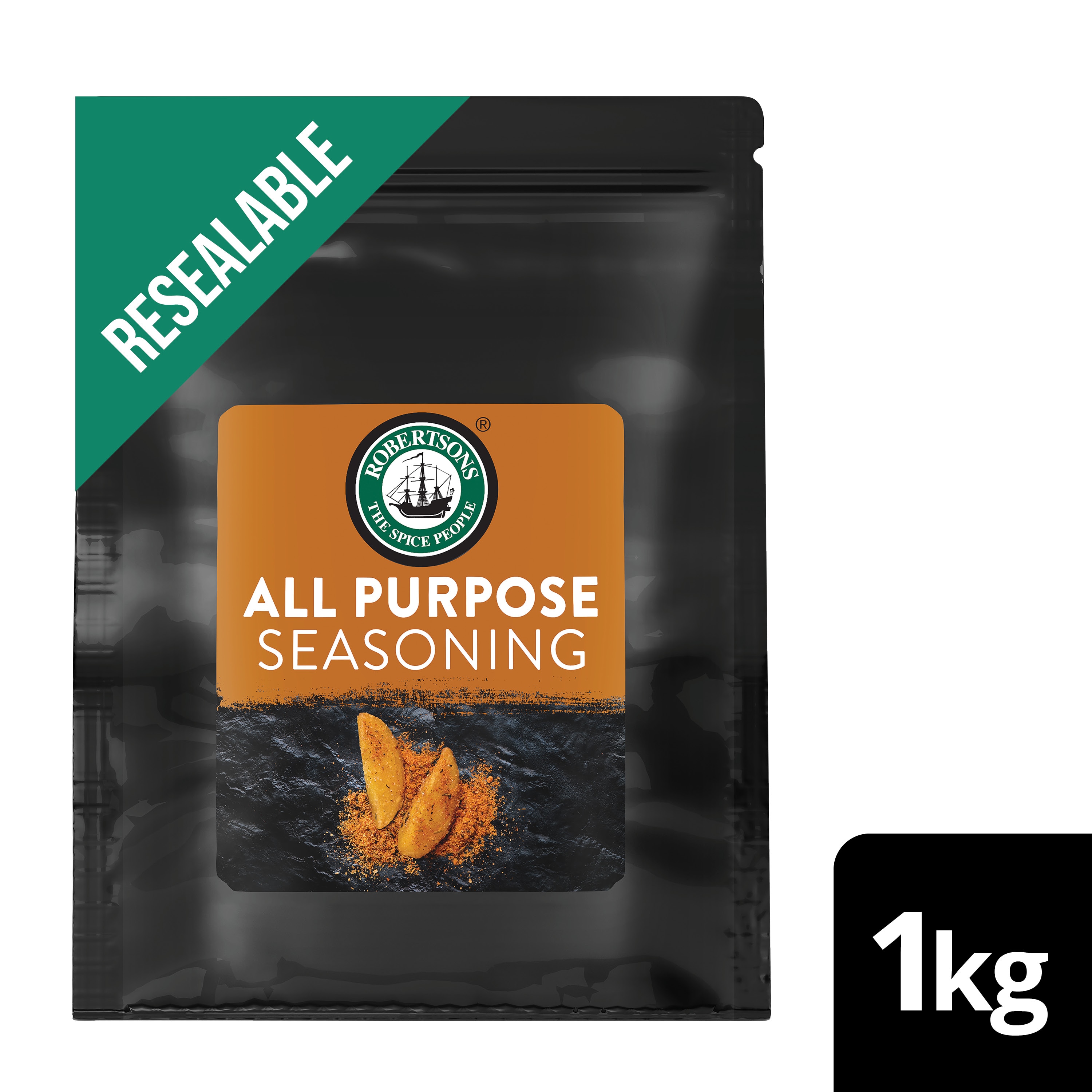 Robertsons All Purpose Seasoning (Pouch) 1 Kg - Robertsons All Purpose Seasoning is a golden colour and provides an authentic herbs and spices texture.