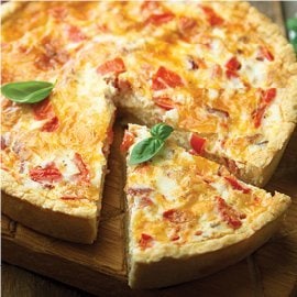 Chicken, Mushroom And Pepper Frittata (Crustless Quiche)