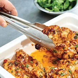 Fresh Basil Chicken in a Sweet Chilli Glaze