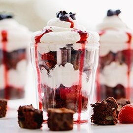 Black Forest Brownie Triffle