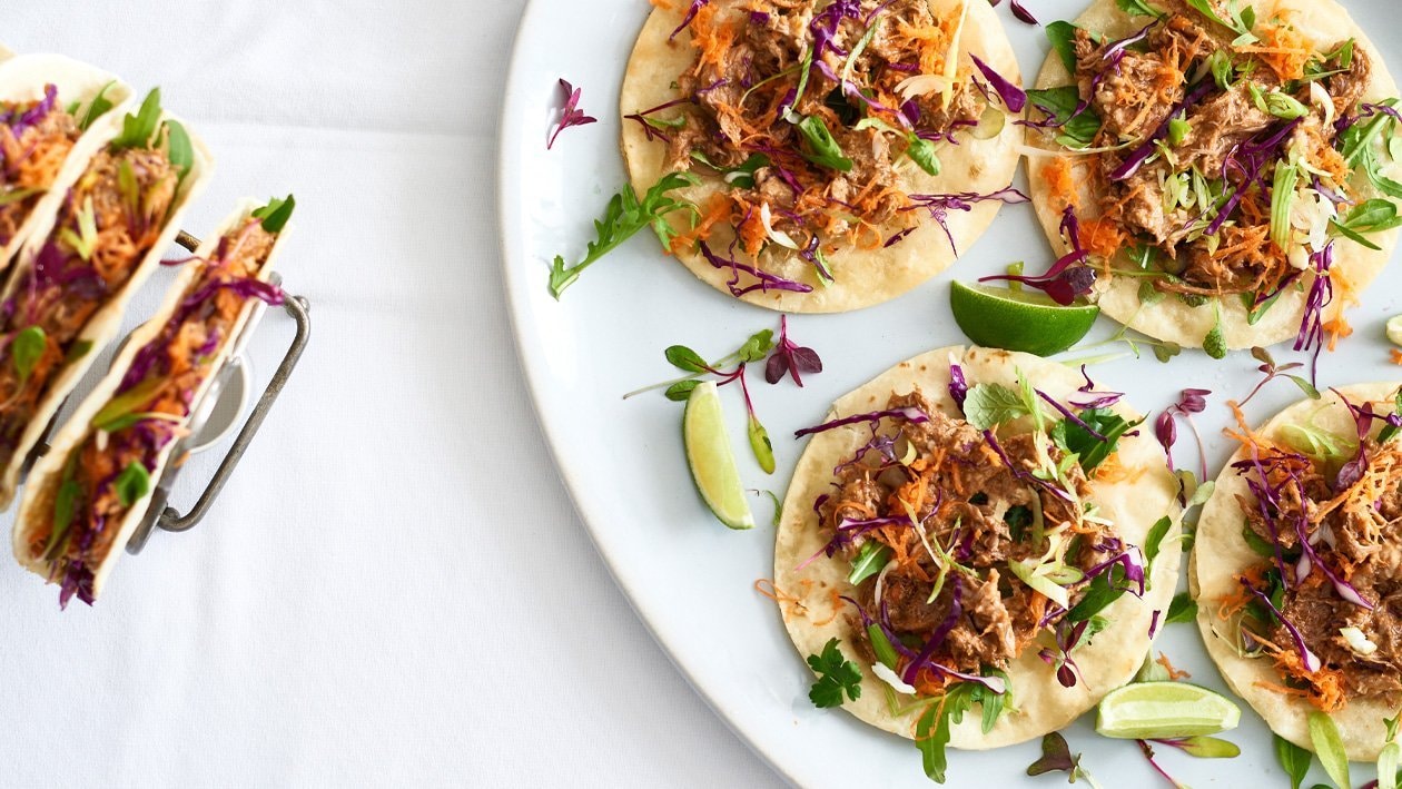 Tacos with Roast Pork, Guacamole, Sour Cream and Pickled Fish – - Recipe