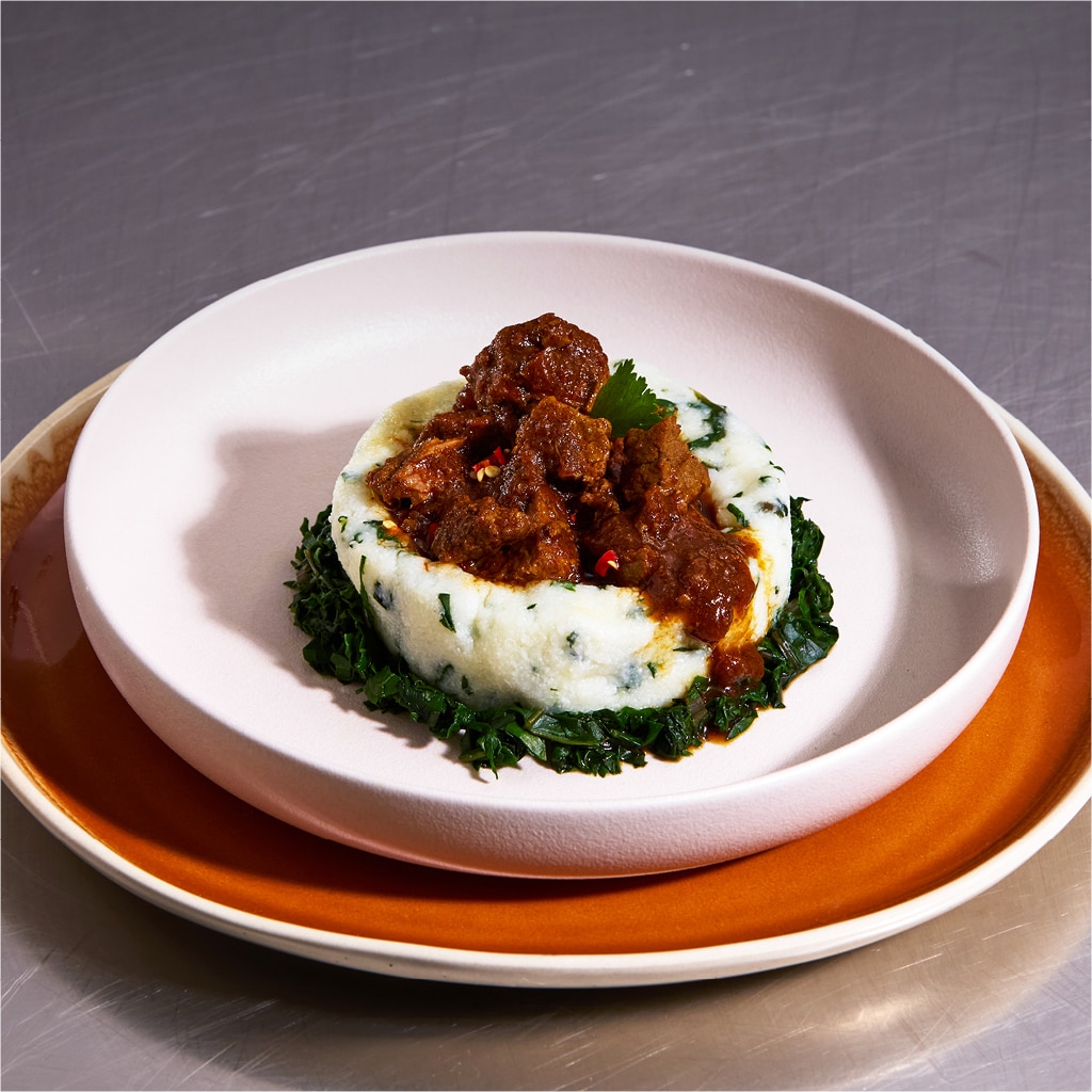 Beef Stew with Umfino Maize Meal