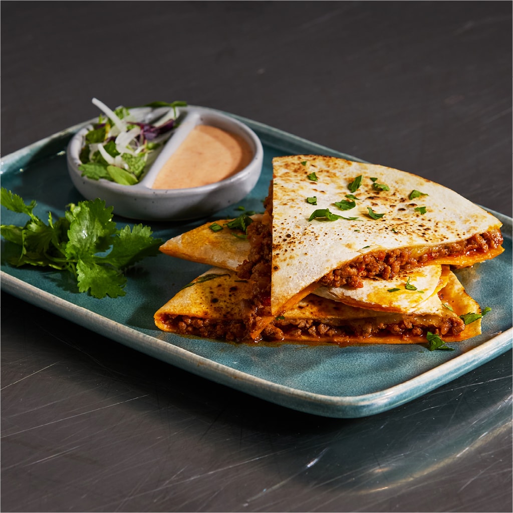 Lahmacun-Style Quesadilla