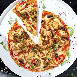 Gluten Free Chicken and Mushroom Pizza
