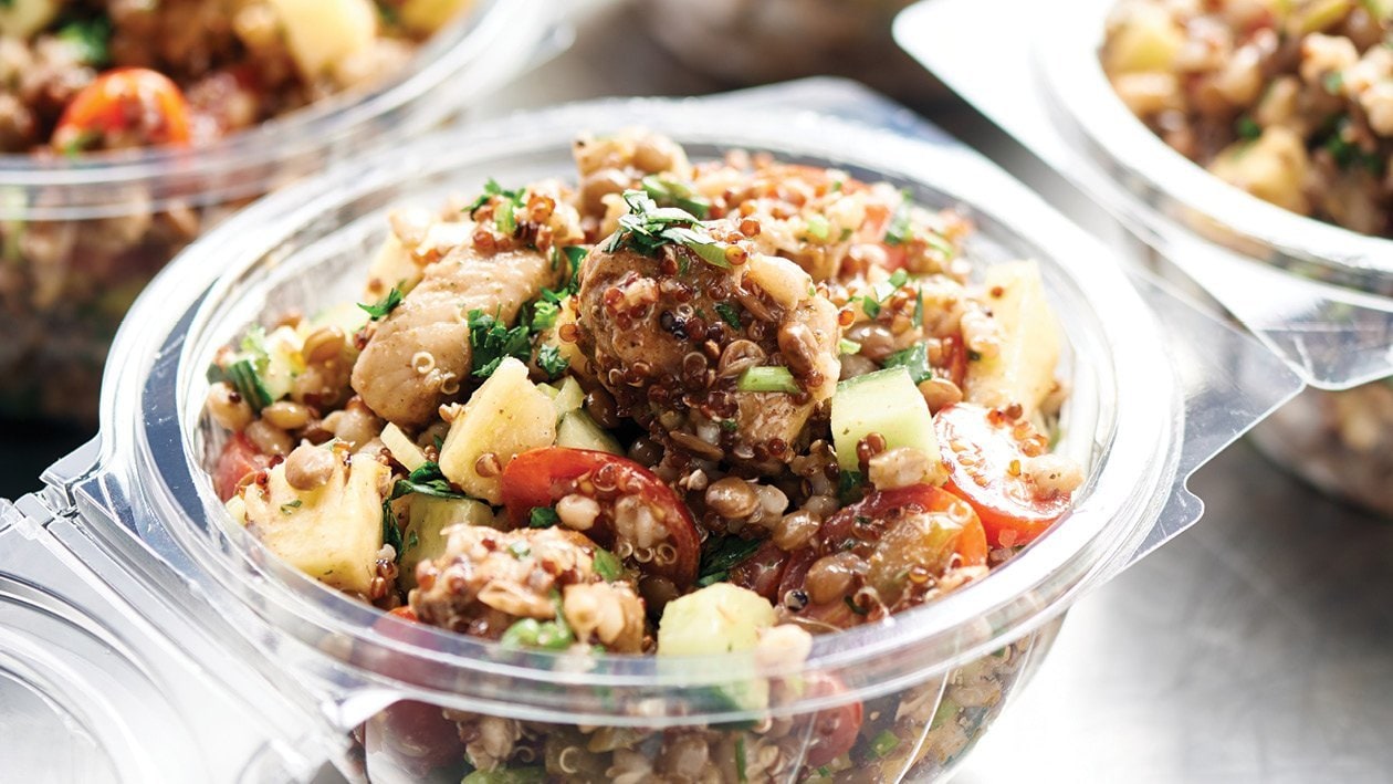 Hawaiian Chicken, Barley, Lentil and Quinoa Salad – - Recipe