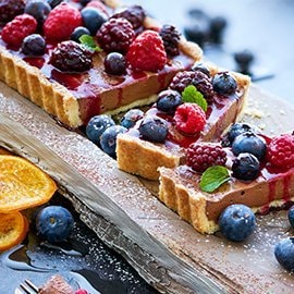 Orange and Mixed Berry Chocolate Tart
