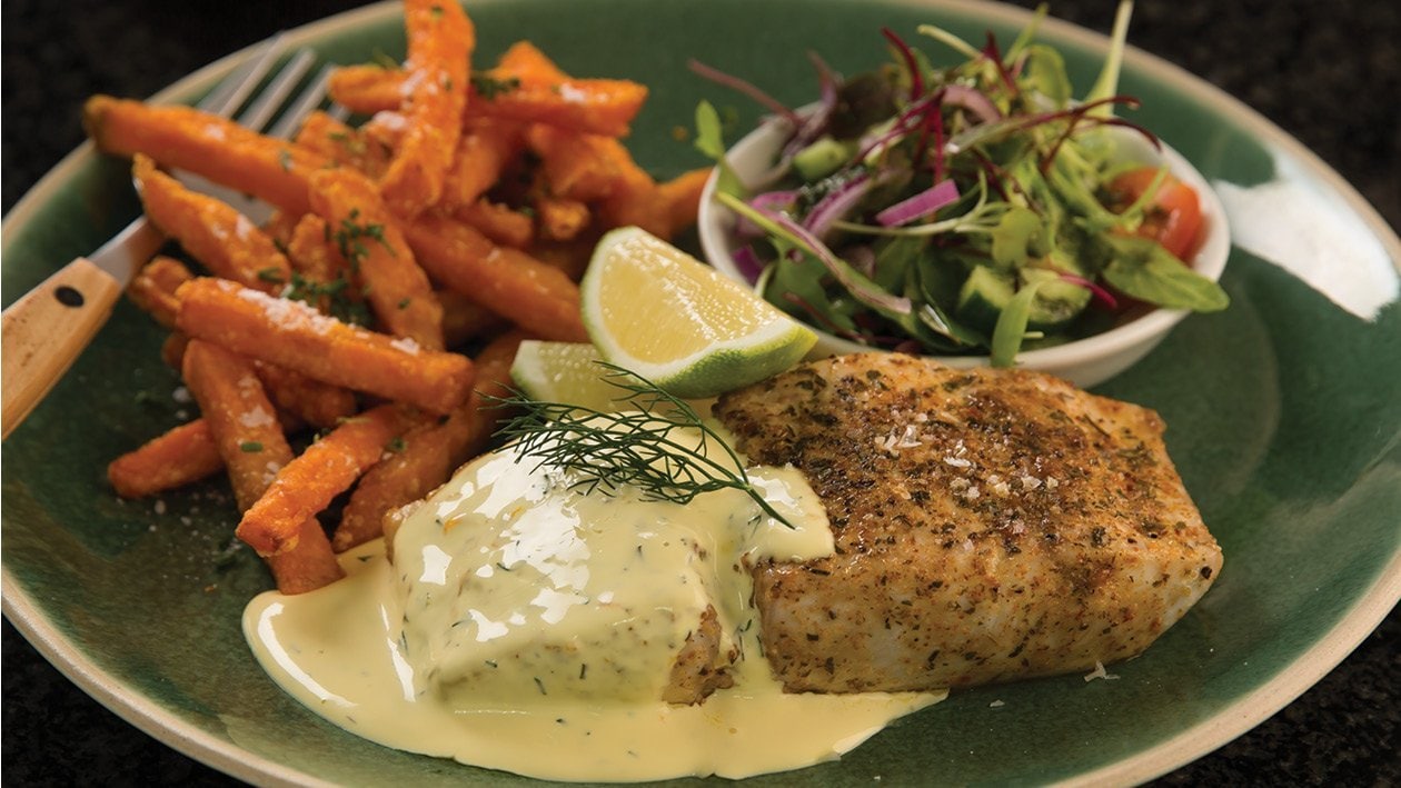 Pan-Fried Line Fish with Orange and Dill Hollandaise Sauce – - Recipe