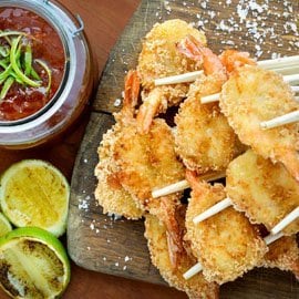Panko Prawns and Lime Sweet Chilli Dipping Sauce