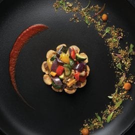 Ratatouille and Paprika Tartlet