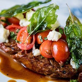 Tomato & Blue Cheese Grilled Sirloin