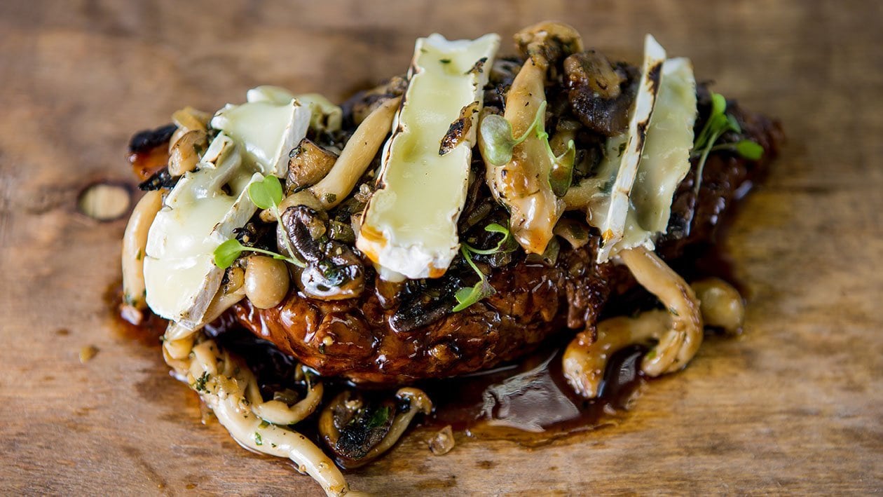 Wild Mushroom and Brie Rib Eye Steak – - Recipe
