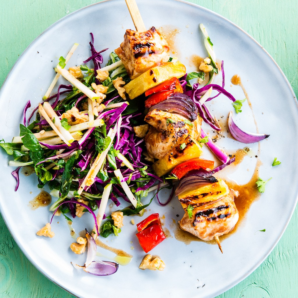 Barbecued Pineapple & Chicken Shish Kebab