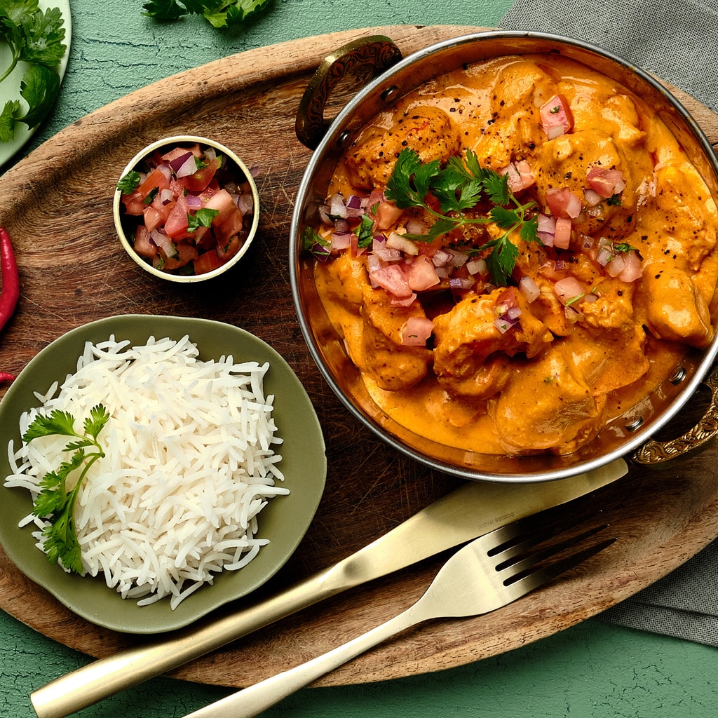 Butter Chicken and Prawn Curry
