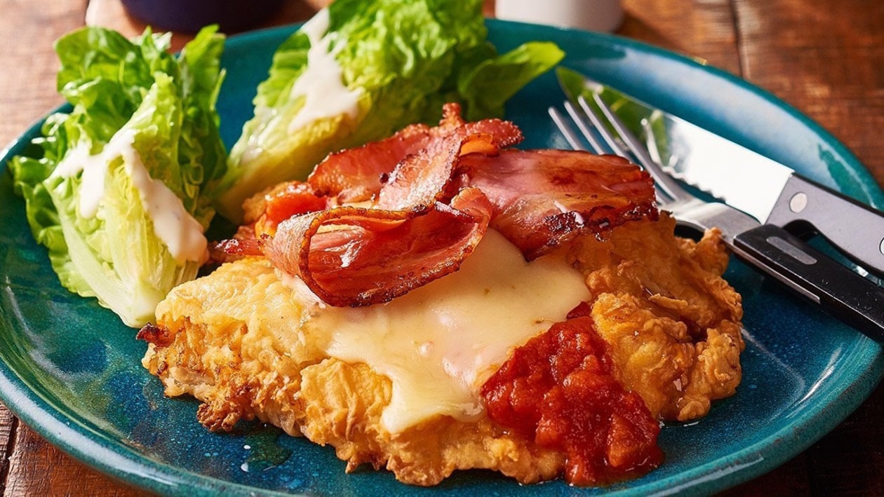 Chicken, Mozzarella And Maple Bacon Parmigiana – - Recipe