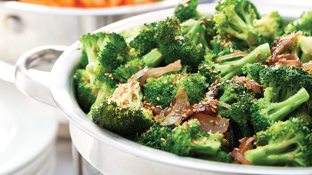 Stir -Fried Broccoli with toasted Sesame Seeds – - Recipe