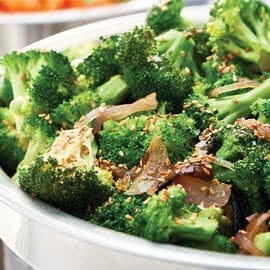 Stir -Fried Broccoli with toasted Sesame Seeds