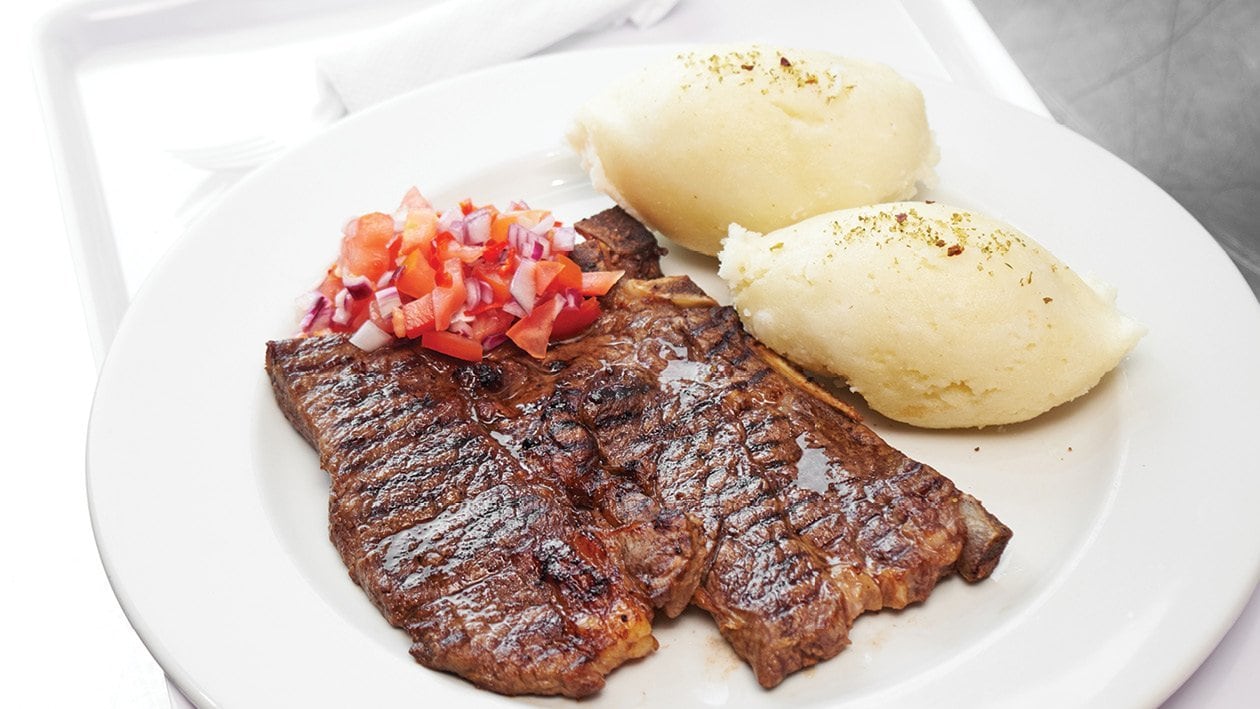 Grilled Chuck Steak with Ushatini