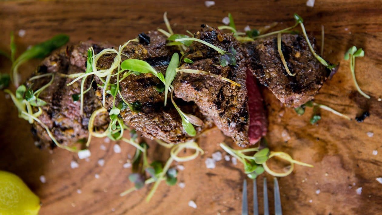 Grilled Ostrich with Citrus & Herbs