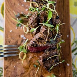 Grilled Ostrich with Citrus & Herbs